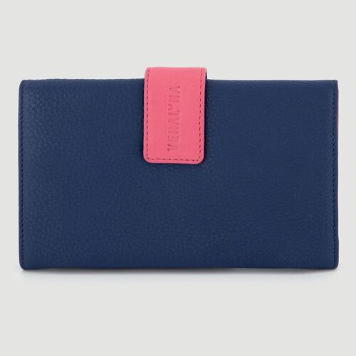 NATURAL LEATHER WALLET MYRIAD KIT FUCSIA NIGHT