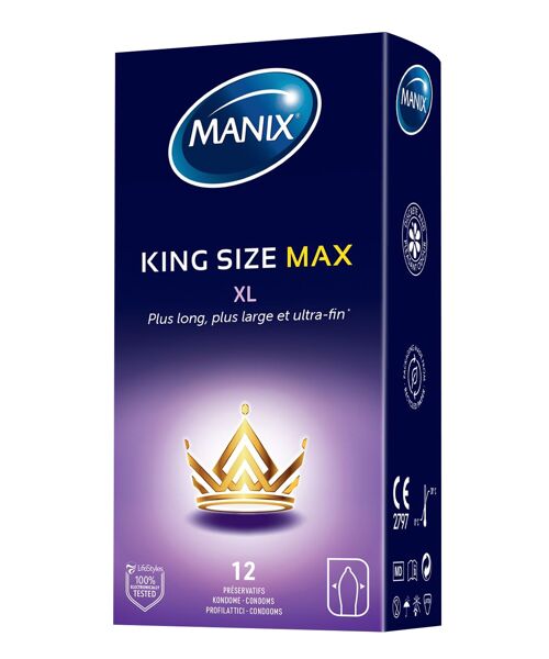 Manix King Size Max 12 préservatifs