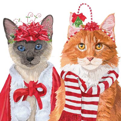 Festive Felines Napkin 25x25