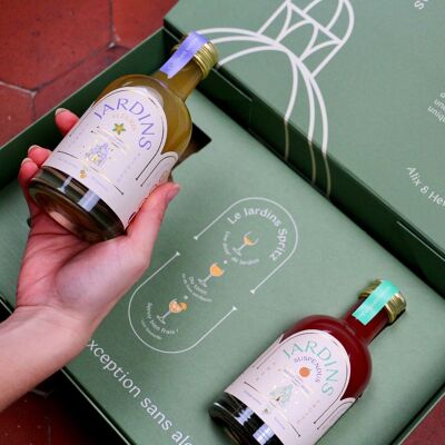 Caja regalo - Aperitivos sin alcohol - Jardins Fleuris + Jardins Suspendus - 20cl - BIO y bajo en azúcar