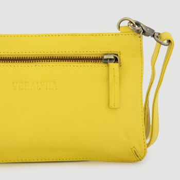 SAC EN CUIR NATUREL TEWA JAUNE 3