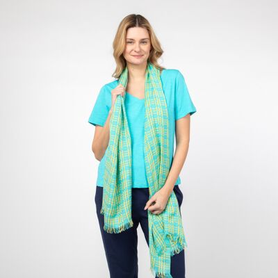 VISCOSE SCARF SANGO TURQUOISE