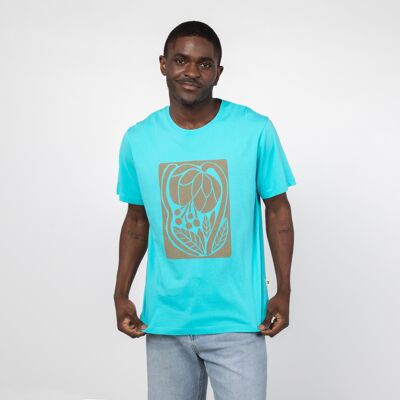 ORGANIC COTTON SHIRT MAN AMAHAU TURQUESA