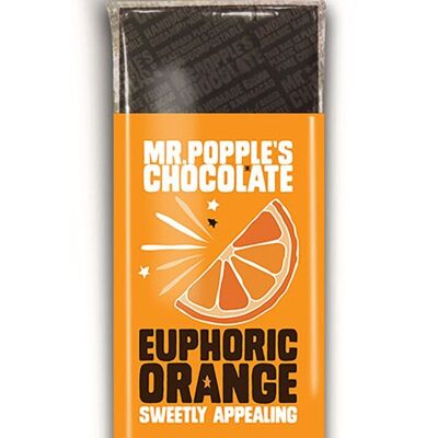 70% Euphoric Orange 75g Dark Organic Vegan Chocolate Bar