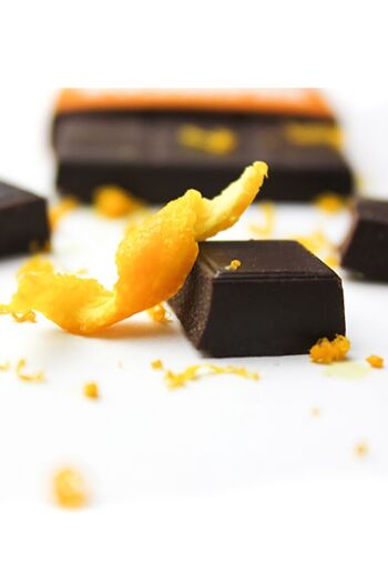 Barre de Chocolat Vegan Noir Bio 70% Orange Euphorique 75g 2