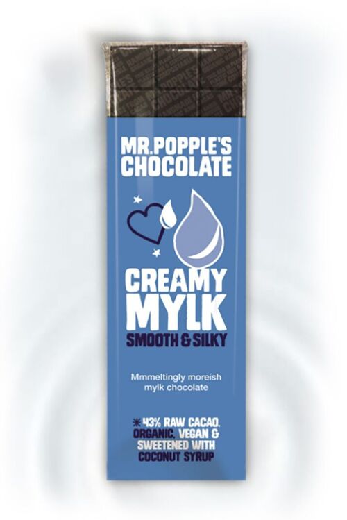 43% Creamy Mylk - 35g Dairy Free Vegan Organic Chocolate Bar