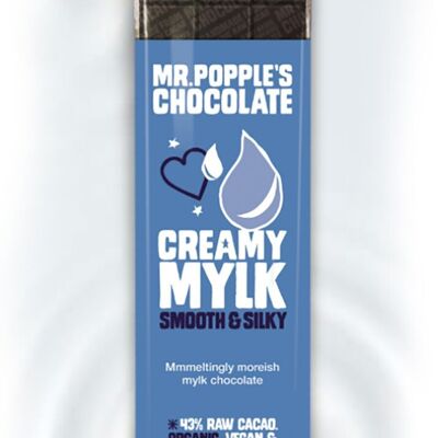 43% de leche cremosa - 35 g de barra de chocolate orgánico vegano sin lácteos