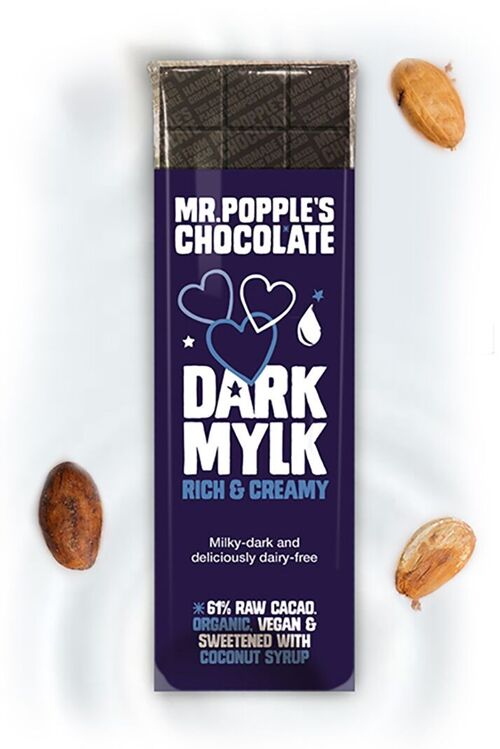 61% Dark Mylk - Dairy Free Vegan Organic Chocolate Bar