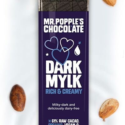 61% Dark Mylk - Dairy Free Vegan Organic Chocolate Bar