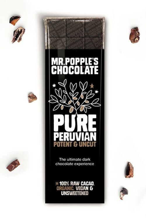 100% Pure Peruvian - Unsweetened Raw Chocolate Bar