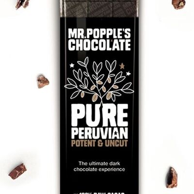 Barre de chocolat cru péruvien 100 % pur non sucré