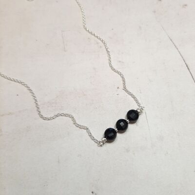 Maya Onyx and 925 Silver Necklace