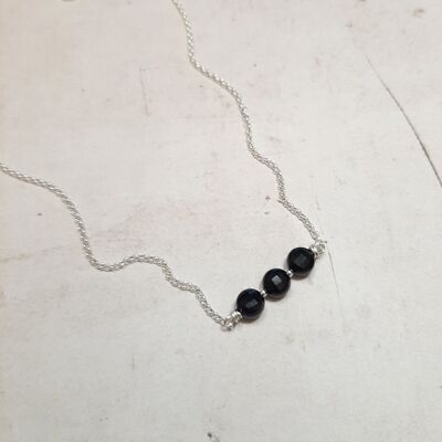 Maya Onyx and 925 Silver Necklace