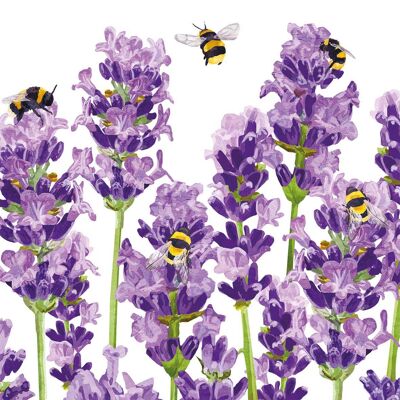 Bees & Lavender Napkin 25x25