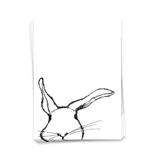 Postkarte Hase