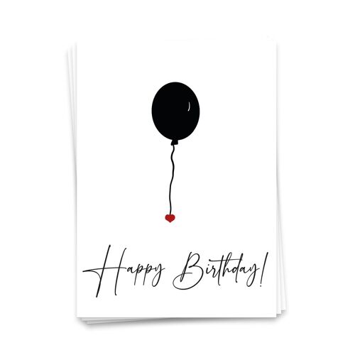 Postkarte Birthday Ballon