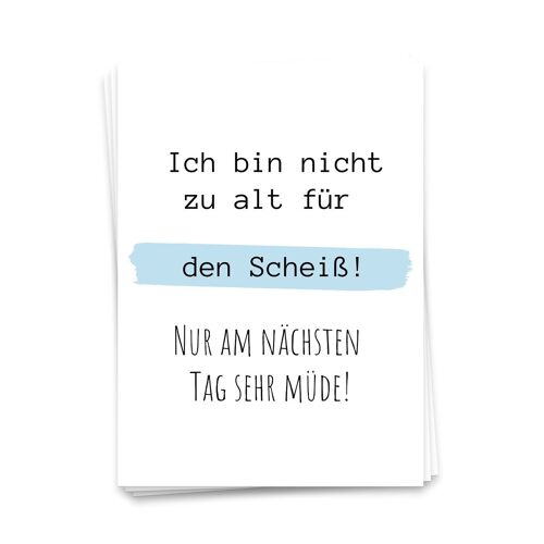 Postkarte Nicht zu alt