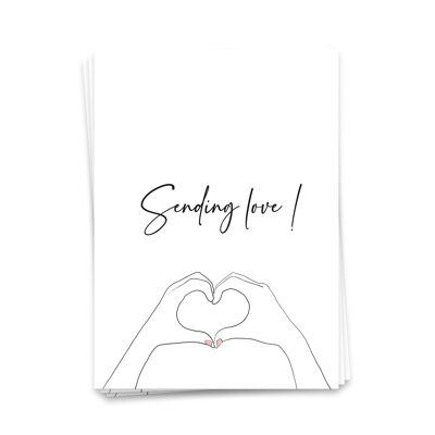 Set de 10 postales Enviando amor
