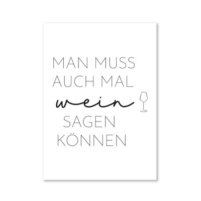 Magnet - Man muss auch mal Wein sagen können