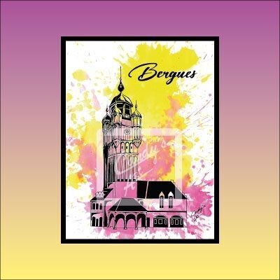 Bergues Poster – Der Glockenturm –