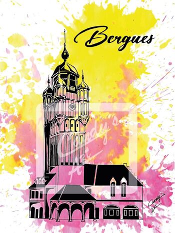 Affiche Bergues - Le Beffroi - 2