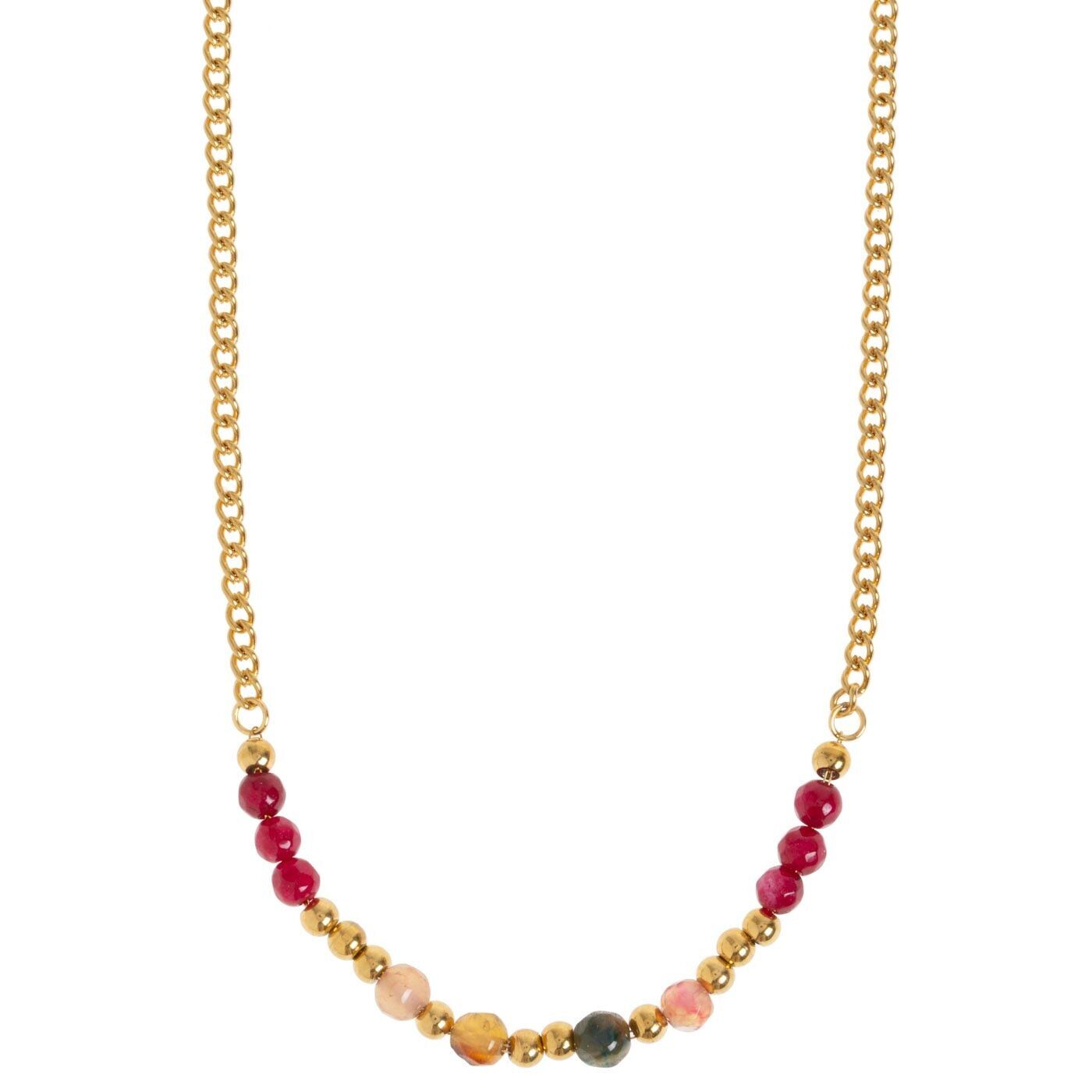 Maven - Collana con catena di pietre in acciaio inossidabile