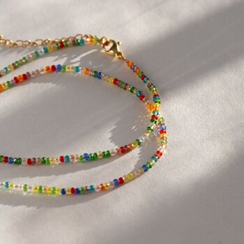 Felicia - Collier de perles de verre colorées 2