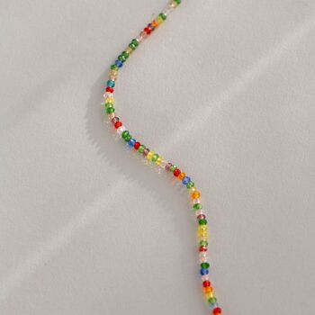 Felicia - Collier de perles de verre colorées 5