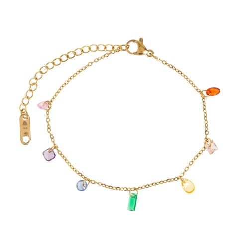 Sky - Multi Colored Chain Bracelet Stainless Steel