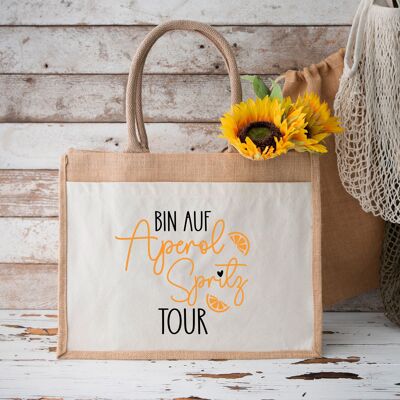 I'm on the Aperol Spritz Tour | Jute bag