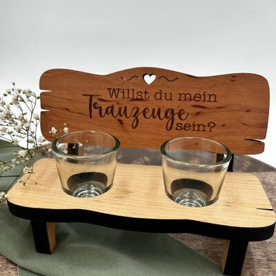 Best man | Personalized liquor bench incl. glasses