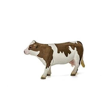 Schleich - Figurine Vache Simmental française : 13 x 4 x 7,7 cm - Univers  Farm World - réf : 13801 5