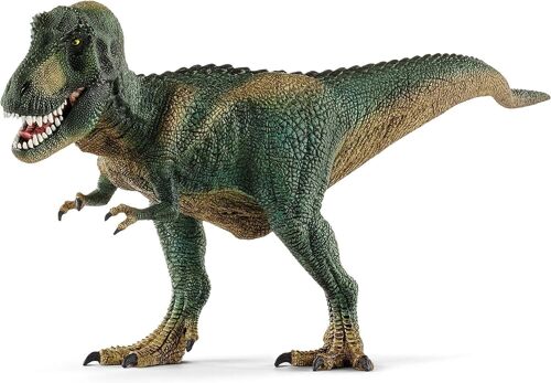 schleich – Figurine Tyrannosaure Rex : 31,5 x 11,5 x 14,5cm - Univers  DINOSAURS  - T-Rex vert foncé - Réf : 14587