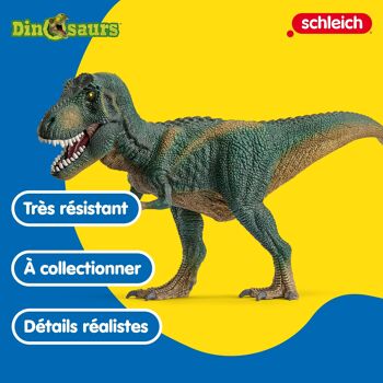 schleich – Figurine Tyrannosaure Rex : 31,5 x 11,5 x 14,5cm - Univers  DINOSAURS  - T-Rex vert foncé - Réf : 14587 3