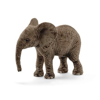 Schleich - Figurine Éléphanteau d'Afrique : 6,8 x 3,5 x 5,5 cm - Univers Wild Life - Réf : 14763 1