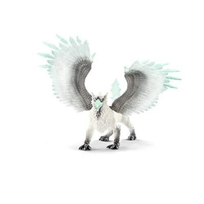 Schleich - Figura Grifo de Hielo: 19,5 x 12,8 x 33 cm - Universo Criaturas Eldrador® - Ref: 70143