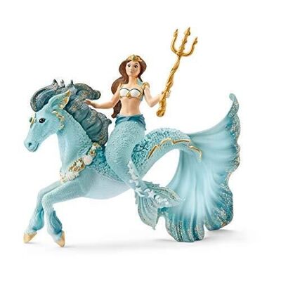 Schleich - Mermaid Eyela on Sea Horse Figurine: 15.5 x 8.2 x 18 cm - Bayala Universe - Ref: 70594