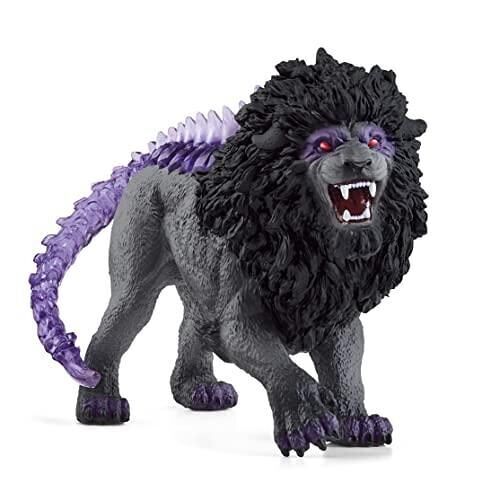 Schleich - Figurine Lion des Ténèbres :  13,4 x 5 x 8,3 cm - Univers Eldrador Creatures - Réf : 42555