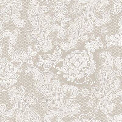 Lace Royal taupe 33x33cm