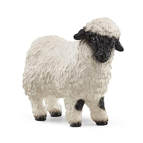 Schleich - Figurine Mouton Nez Noir : 7,5 x 3 x 6 cm - Univers Farm World - Réf : 13965