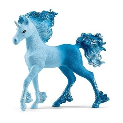 Schleich - Figurina puledro unicorno fuoco e acqua Elementa: 9,2 x 2,1 x 8,8 cm - Universo Bayala - Rif: 70758