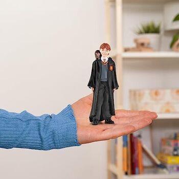 Schleich - Figurines Ron et croûtard : 3,7 x 2,2 x 10,2 cm - Univers Harry Potter, Wizarding World - Réf : 42634 3