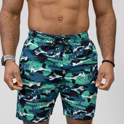 Men's military pattern swim shorts e429