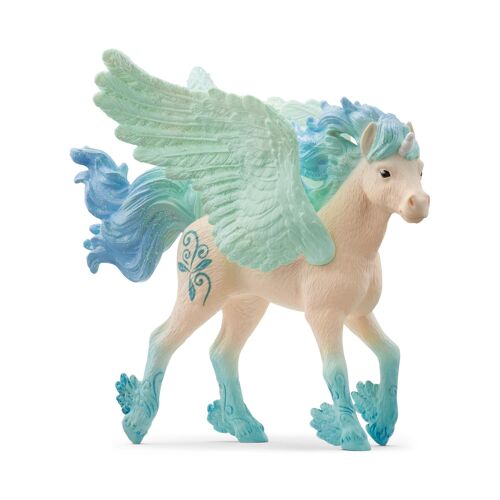 Schleich - Figurine Poulain licorne Tempête : 9,7 x 3 x 9 cm - Univers Bayala - Réf :70824