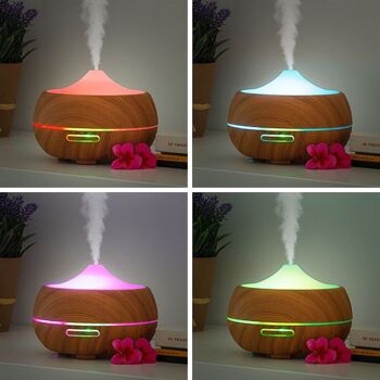 Humidificateur-diffuseur d'arà´mes avec LED, effet bois 4