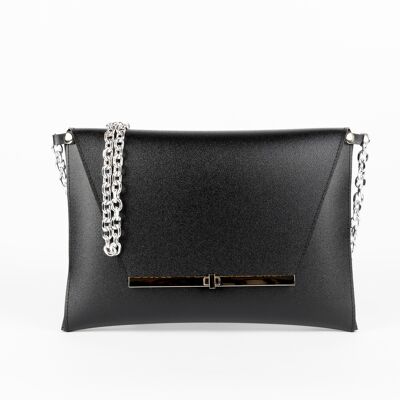 Clutch Handbag and Shoulder Strap Black