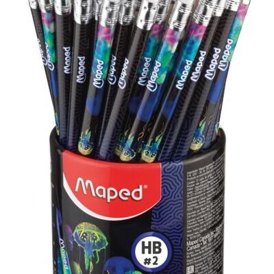 HB GOM DEEPSEA PARADISE PLASTIC GRAPHITE PENCILS POT X72