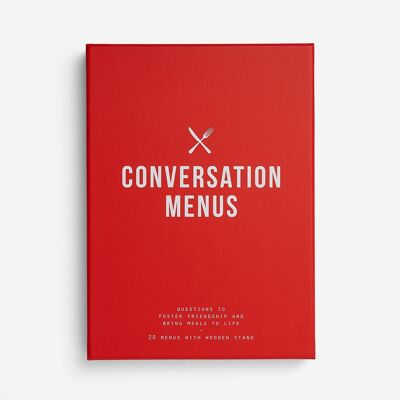 Tarjetas para marcar la posición de la cena de conversación