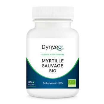 Myrtille sauvage Bio - Titrée à 36% en anthocyanes - 100 mg / 60 gélules 1