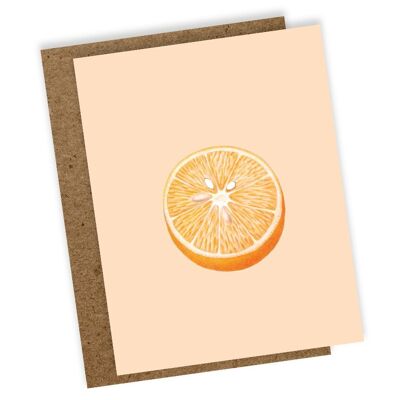 Mini tarjeta de felicitación naranja
